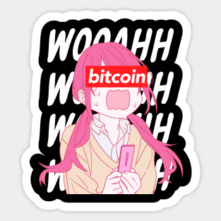 Anime girl bitcoin Sticker